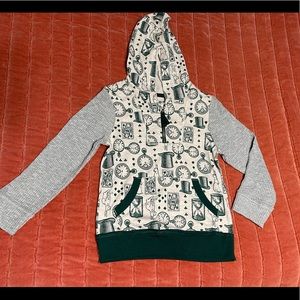 Alice in wonderland hooded long sleeve shirt 4T